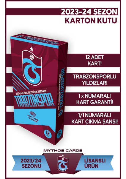 Mythos Cards Trabzonspor 2023-24 Sezon Kartları - Paket