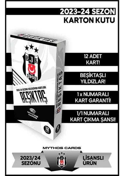 Mythos Cards Beşiktaş 2023-24 Sezon Kartları - Paket