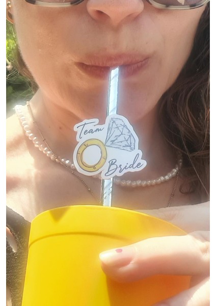 Bride Pipet Seti Tektaş Konsept Bekarlığa Veda Bride Party Süslü Pipet Takımı 5 Li fırsatları