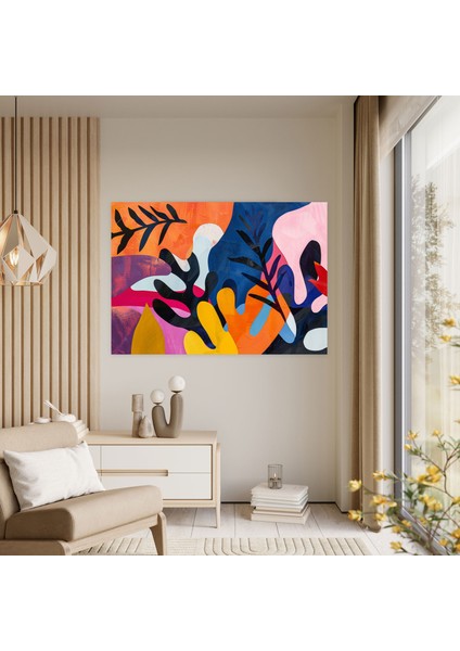 Henri Matisse Soyut Kanvas Tablo - Henri Matisse, Ev Dekorasyonu, Henri Matisse, Canlı Tonlar, 50X30