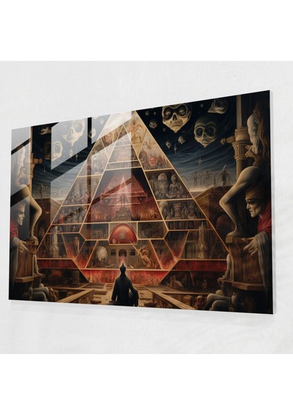 Illuminati Sırları Cam Baskı - Illuminati, Duvar Dekorasyonu, Ev Dekorasyonu, Gizli Sırlar, 45X30