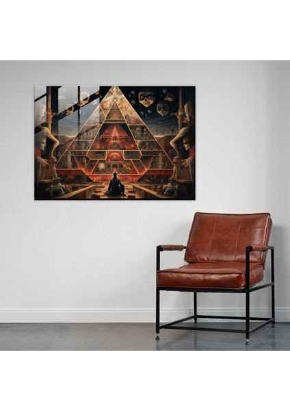 Illuminati Sırları Cam Baskı - Illuminati, Duvar Dekorasyonu, Ev Dekorasyonu, Gizli Sırlar, 45X30 fiyatları