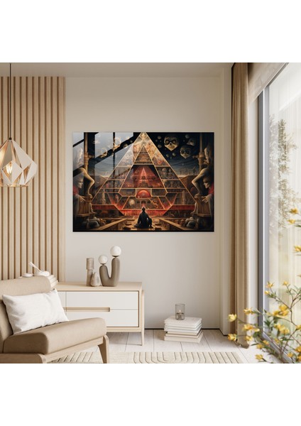 Illuminati Sırları Cam Baskı - Illuminati, Duvar Dekorasyonu, Ev Dekorasyonu, Gizli Sırlar, 45X30 modelleri