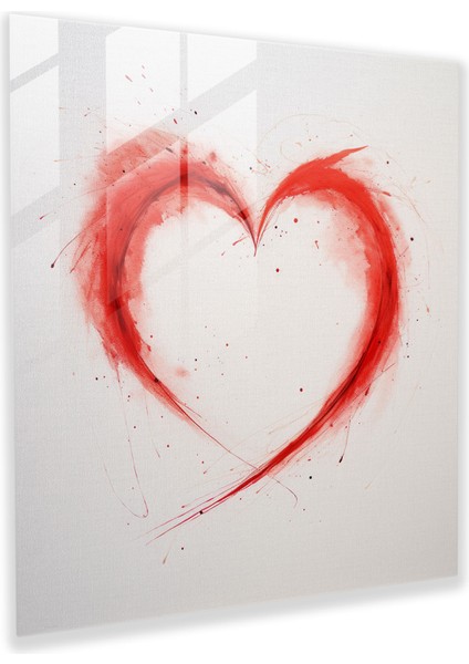 Aşk Doğdu: Modern Cam Baskı - Born, Duvar Dekorasyonu, Bağlantı, Cam Duvar Sanatı, 30X30