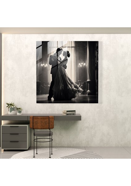 Zamansız Romantizm Cam Baskı - Klasik, Cam Baskı, Ev Dekorasyonu, Modern Sanat, 30X30 modelleri