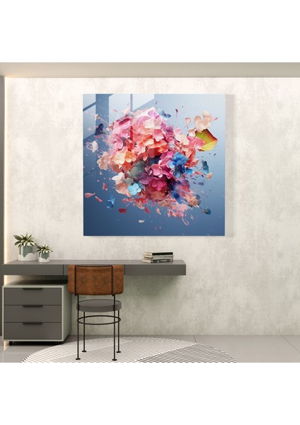 Hydrangea'nın Geometrik Füzyon Cam Baskı - Ortanca, Çağdaş, Doğa, Ortanca, 30X30 fiyatları