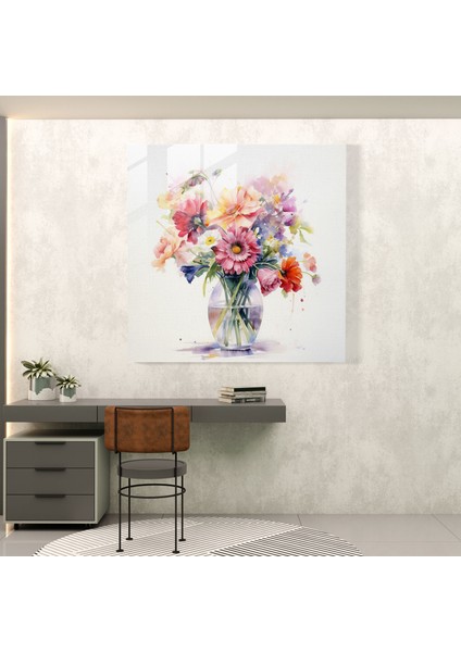 Klasik Çiçek Cam Baskı - Klasik, Duvar Dekorasyonu, Canlı Çiçekler, Cam Duvar Sanatı, 30X30 fiyatları