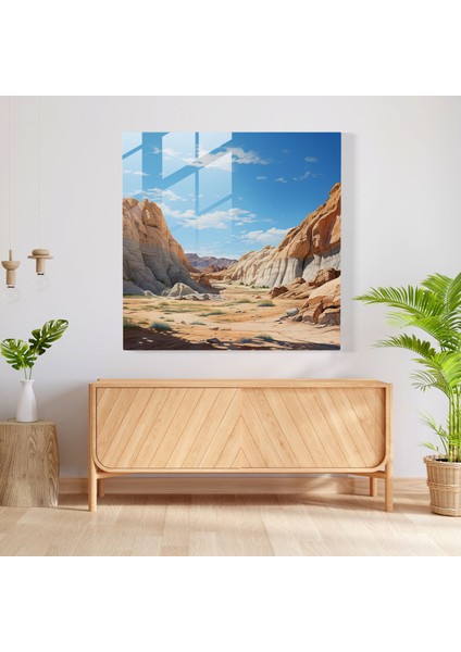 Çöl Ufuk Cam Baskı - Çöl, Duvar Dekorasyonu, Fotogerçekçi Sanat Çalışması, Cam Baskı, 30X30 modelleri