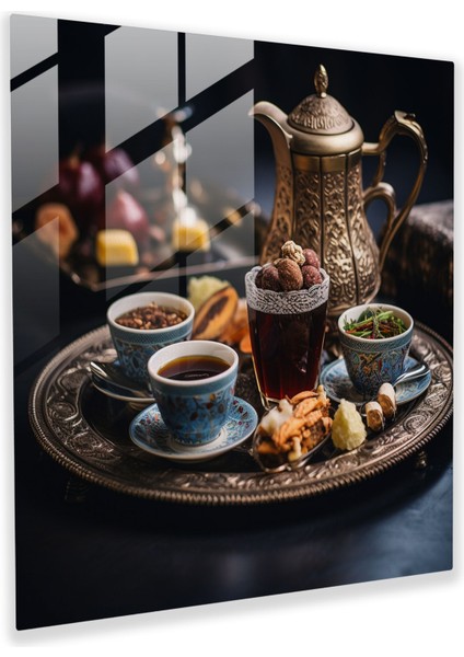 Anadolu Cam Baskı - Geleneksel Türk Çay Seti - Anadolu, Narin Desenler, Geleneksel Türk Çay Seti, Anadolu, 30X30