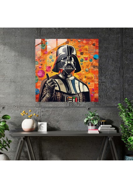 Pop Art Cam Baskı - Darth Vader, Cam Duvar Sanatı, Pop Art, Ev Dekorasyonu, 30X30 fiyatları