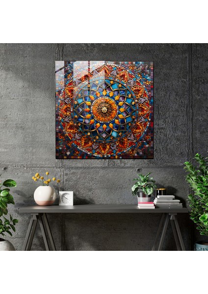 Klasik Mozaik Cam Baskı - Klasik, Mozaik Sanat Eseri, Ev Dekorasyonu, Modern Sanat, 30X30 fiyatları