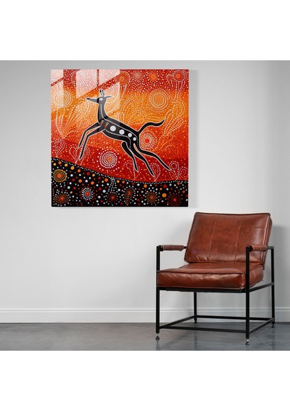 Aborijin Nokta Boyama Cam Baskı - Aborijin, Kültürel Önemi, Ev Dekorasyonu, Cam Baskı, 30X30 fiyatları