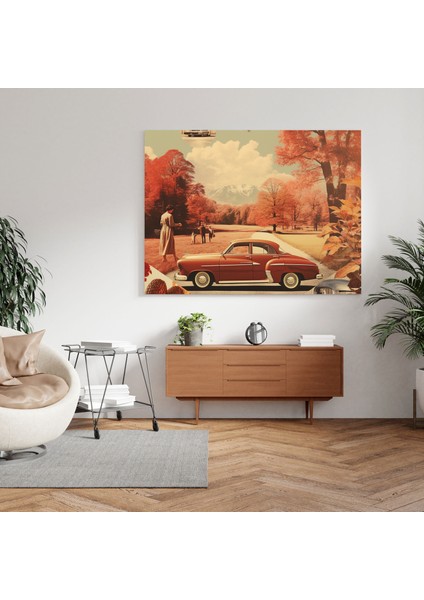 Sonbahar Duvar Dekorasyonu - Retro Vintage Fotoğraf Kanvas Tablo - Sonbahar, Poster Tasarımı, Nostaljik Cazibe, Kanvas Tablo, 30X30 fiyatları
