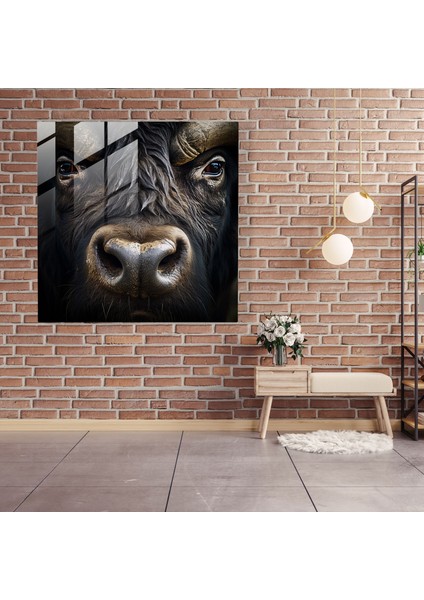 Buffalo Cam Baskı - Buffalo'nun Gözünün Nefes Kesen Yakın Çekimi - Buffalo, Nefes Kesen Fotografik Baskı, Buffalo, Modern Sanat, 30X30