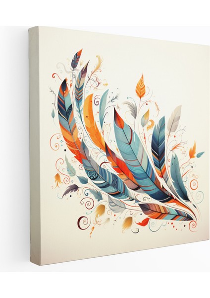 Uçan Tüyler Kanvas Tablo - Tüy, Harika, Ev Dekorasyonu, Tüy, 100X100