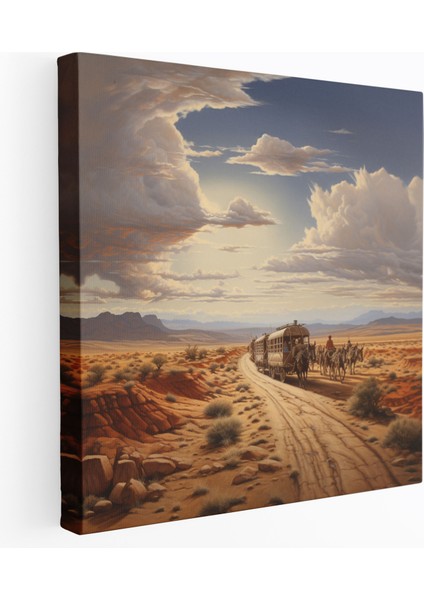 Çöl Karavanı Duvar Tablosu - Karavan, Karavan, Kanvas Tablo, Duvar Dekorasyonu, 30X30
