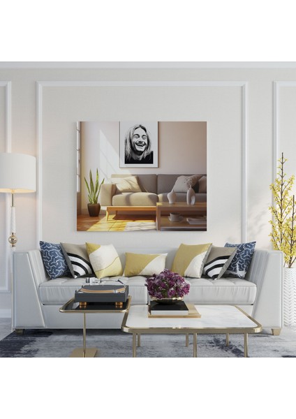 Kurt Cobain Ikonik Gülümseme Cam Baskı - Kurt Cobain, Cam Sanatı, Neşe, Modern Sanat, 30X30 modelleri
