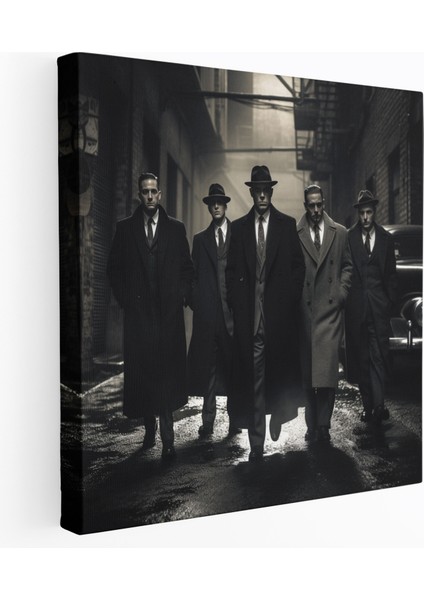 Goodfellas Kanvas Tablo - Klasik Siyah Beyaz Gangster Sahnesi - Goodfellas, Klasik, Duvar Süslemesi, Güç, 30X30