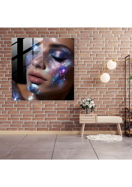 Parıltılı Galaxy Cam Duvar Sanatı - Parıltılı, Göksel Harikalar, Evren, Holografik, 30X30 fiyatları