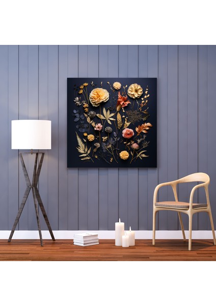 Kuru Çiçek Botanik Örnekleri Kanvas Tablo - Kuru Çiçek, Ev Dekorasyonu, Kuru Çiçek, Kanvas Tablo, 30X30