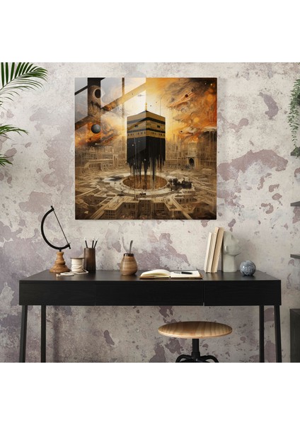 Kabe Gerçeküstü Cam Baskı - Kabe, Büyüleyici Görsel Anlatım, Cam Duvar Sanatı, Modern Sanat, 30X30 fiyatları