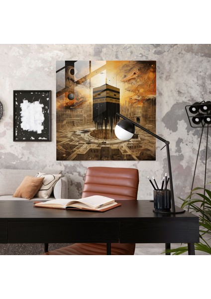 Kabe Gerçeküstü Cam Baskı - Kabe, Büyüleyici Görsel Anlatım, Cam Duvar Sanatı, Modern Sanat, 30X30 modelleri