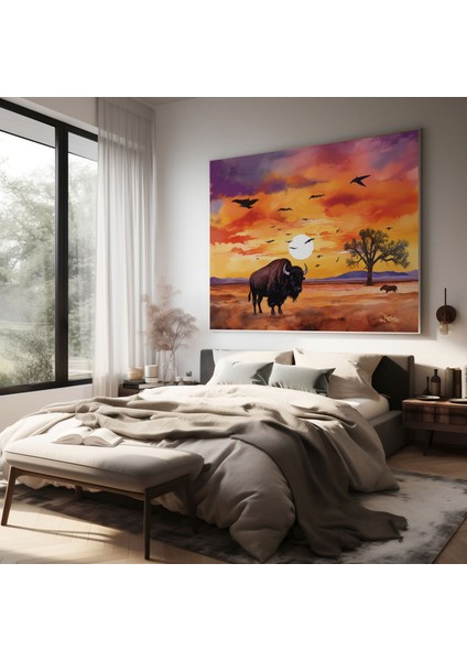 Bufalo Duvar Sanatı - Suluboya Resim Kanvas Tablo - Bufalo, Doğa, Suluboya Resim, Duvar Sanatı, 30X30 fiyatları