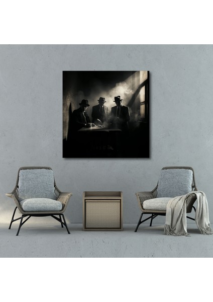 Goodfellas Cesur ve Cesur Duvar Sanatı - Goodfellas, Kanvas, Yeraltı Dünyası, Gangsterler, 30X30