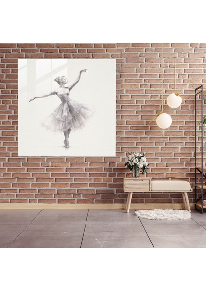 Klasik Balerin Cam Baskı - Klasik, Cam Baskı, Cam Sanatı, Modern Sanat, 30X30 modelleri