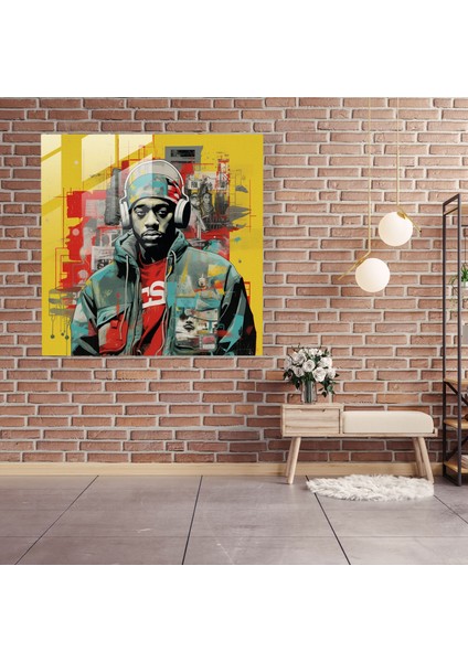 Uyuşturucu Kültürü Cam Baskı - Uyuşturucu, Duvar Süslemesi, Cam Sanatı, Grafiti Sanatı, 30X30
