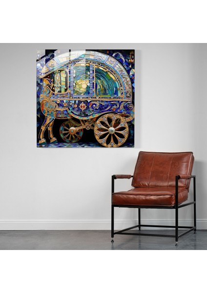 Görkemli Karavan Cam Baskı - Karavan, Duvar Dekorasyonu, Modern Sanat, Ev Dekorasyonu, 30X30 fiyatları