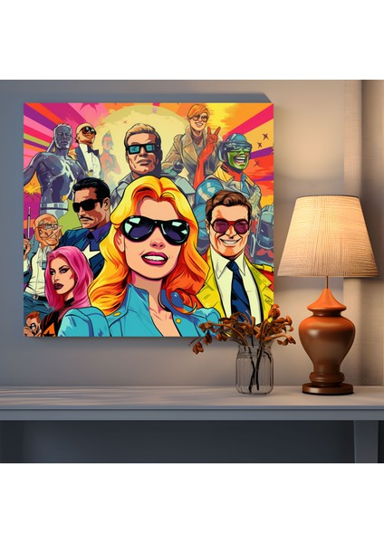Havalı Pop Art Simgeleri Kanvas Tablo - Havalı, Duvar Sanatı, Havalı, Sanatsal Tat, 30X30 fiyatları