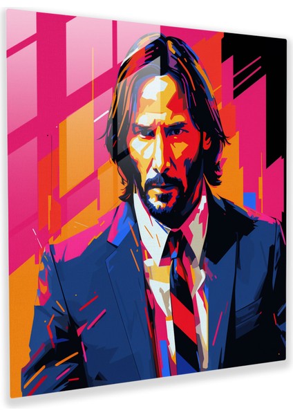Pop Art John Wick Cam Baskı - John Wick, John Wick, Modern Sanat, Ev Dekorasyonu, 30X30