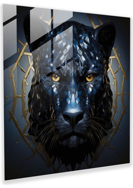 Marvel Cam Baskı - Kara Panter - Marvel, Cam Baskı, Duvar Dekorasyonu, Cam Sanatı, 30X30