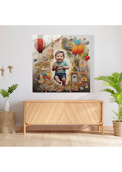 Doğan Anılar Cam Baskı - Doğan, Ev Dekorasyonu, Cam Duvar Sanatı, Kolaj Çalışması, 30X30 modelleri