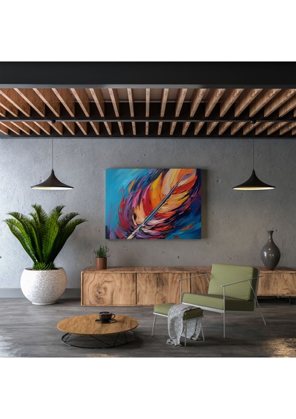 Tüy Kanvas Tablo - Empresyonist Yağlıboya Tablo - Duvar Sanatı - Tüy, Empresyonist Yağlıboya Tablo, Tüy Kanvas Tablo, 30X30 modelleri