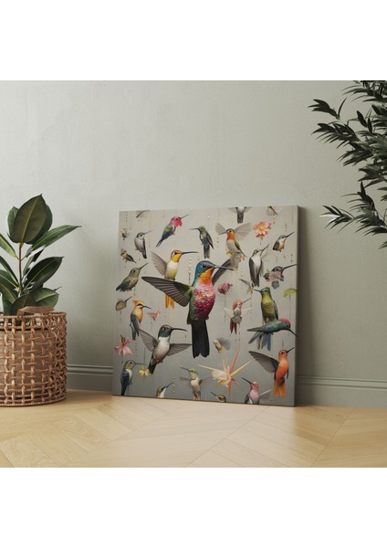 Sinek Kuşu Duvar Sanatı - Sinek Kuşu, Çarpıcı Görsel Temsil, Kolaj Sanat Çalışması, Sinek Kuşu, 30X30 fiyatları