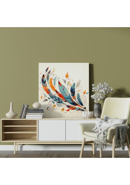 Uçan Tüyler Kanvas Tablo - Tüy, Wonder, Ev Dekorasyonu, Tüy, 30X30 modelleri