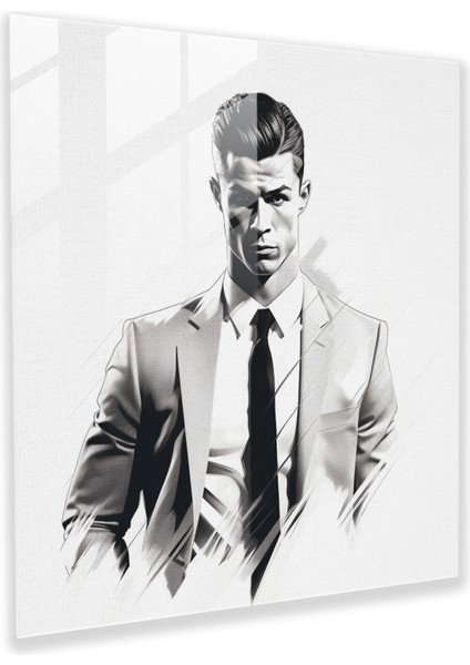 Cristiano Ronaldo Duvar Dekorasyonu - Cristiano Ronaldo, Cristiano Ronaldo, Cam Duvar Tablosu, Cam Baskı, 70X70