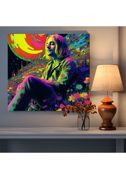 Kurt Cobain Kanvas Tablo - Kurt Cobain, Duvar Sanatı, Sanatsal Hayal Gücü, Kanvas Tablo, 30X30