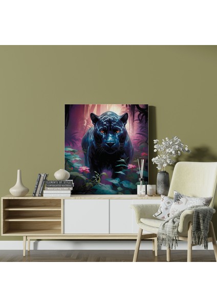 Mistik Orman Kara Panter Kanvas Tablo - Kara Panter, Kanvas Tablo, Büyüleyici, Kanvas Tablo, 30X30 fiyatları