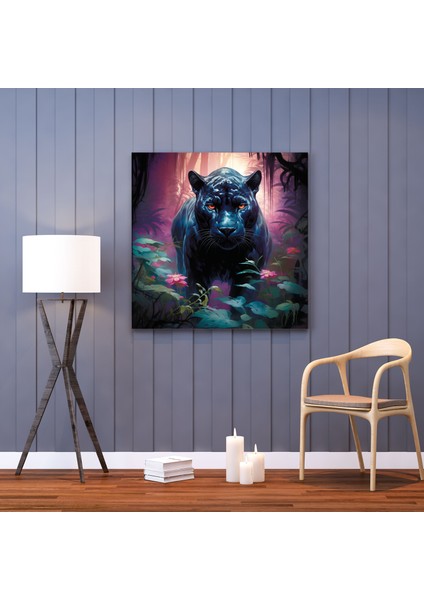 Mistik Orman Kara Panter Kanvas Tablo - Kara Panter, Kanvas Tablo, Büyüleyici, Kanvas Tablo, 30X30 modelleri
