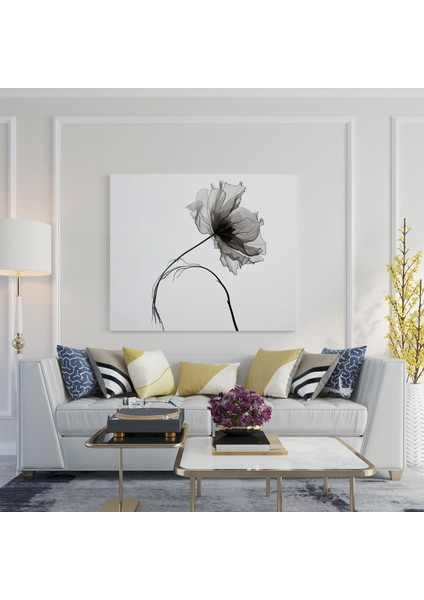 Kuru Çiçek Kanvas Tablo - Kuru Çiçek, Kurutulmuş Çiçek, Yakın Çekim, Minimalist Siyah Beyaz Fotoğraf, 30X30 modelleri