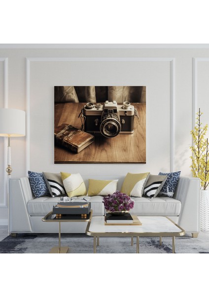 Klasik Kamera Duvar Dekorasyonu - Klasik, Nostaljik Fotoğraf, Ahşap Masa, Ev Dekorasyonu, 30X30 modelleri