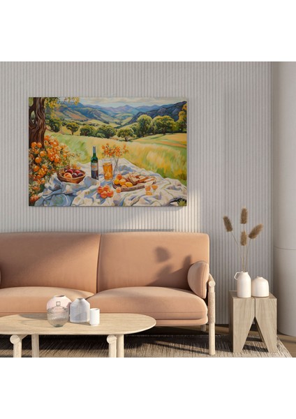 Hermes Ipek Eşarp Kanvas Tablo - Hermes, Manzara, Ev Dekorasyonu, Empresyonist Tablo, 30X30 fiyatları