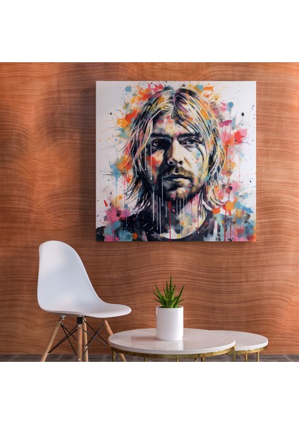 Kurt Cobain Duvar Tablosu - Kurt Cobain, Kurt Cobain Tablo, Kanvas Tablo, Isyan, 30X30