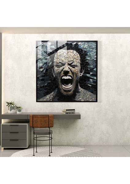 Metallica Parçalanmış Cam Mozaik Baskı - Metallica, Cam Sanatı, Parçalanmış Cam, Duvar Dekorasyonu, 30X30