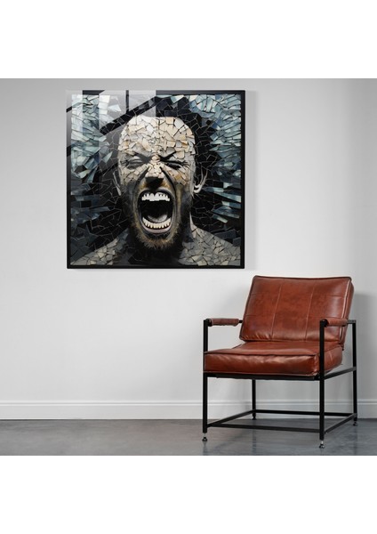 Metallica Parçalanmış Cam Mozaik Baskı - Metallica, Cam Sanatı, Parçalanmış Cam, Duvar Dekorasyonu, 30X30