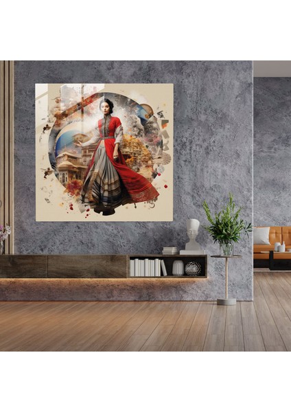 Anadolu Çağdaş Cam Baskı - Anadolu, Çağdaş Dijital Sanat, Cam Duvar Sanatı, Anadolu, 30X30