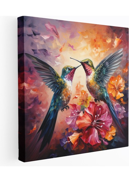 Öpücük Kanvas Tablo - Öpücük, Doğadan Esinlenen, Canlı Tablo, Ev Dekorasyonu, 30X30